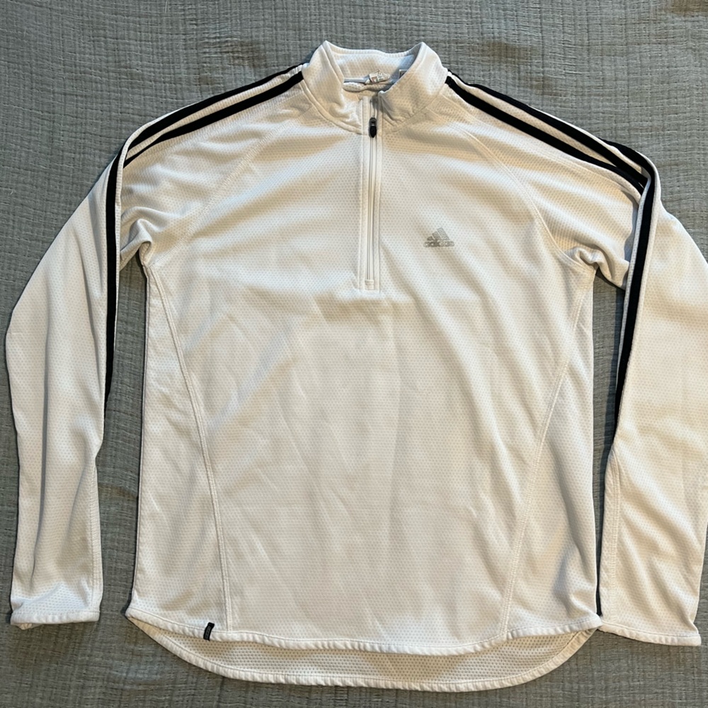 adidas White Lightweight Shirt Jacket